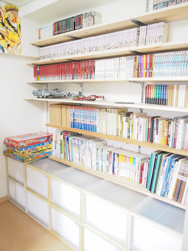 息子部屋の本棚DIY