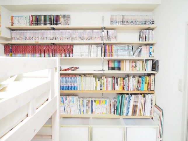 息子部屋の本棚DIY