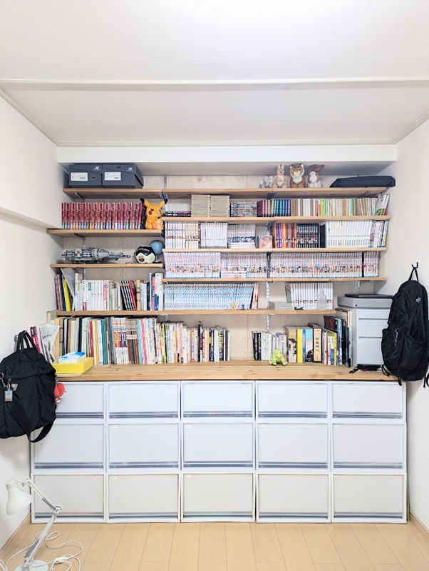 息子部屋の本棚をDIY